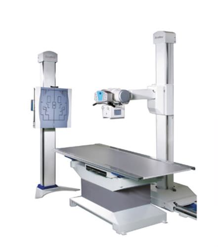 Analoges Röntgensystem - HF525 PLUS - EcoRay - für multifunktionale Röntgenaufnahmen / mit bodenstehendem Bucky