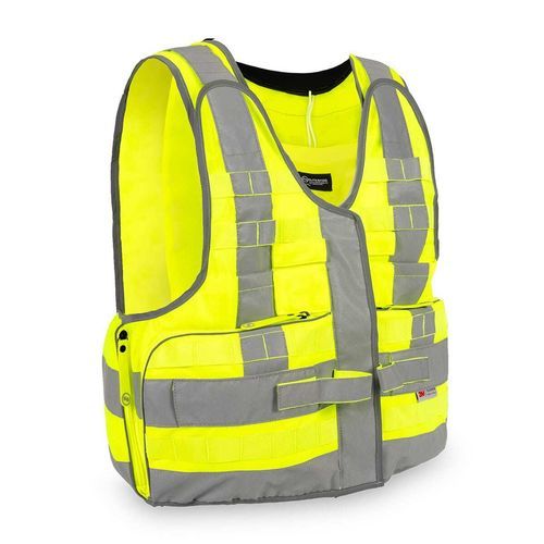Erste-Hilfe-Weste / unisex - EB02.085 - ELITE BAGS - mit Tasche / gelb / grau