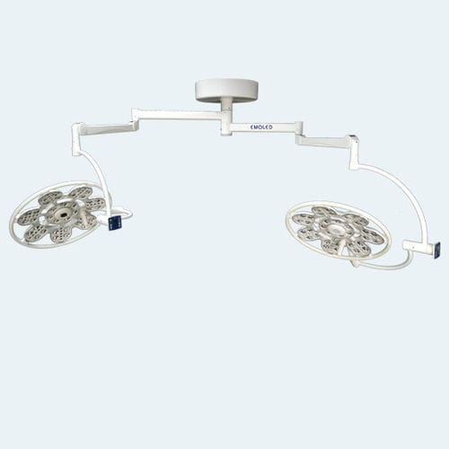 Deckenmontierte OP-Leuchte - 500/500 - EMALED - LED / für Veterinärmedizin / mit 2 Armen