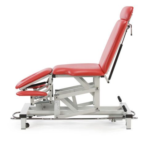 Elektrische Massageliege - COU013 - EMS Physio - auf Rollen / mit Armstütze / vierteilig
