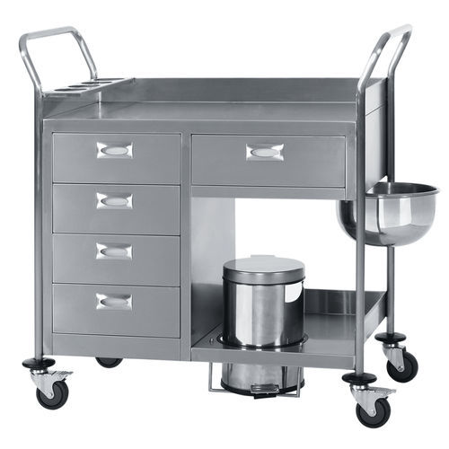 Medizinischer Wagen - ER-105 series - ERYIGIT Medical Devices  - Mehrzweck / für Verbandmaterial / Edelstahl