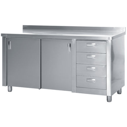 Arbeitstisch - ER-115 series - ERYIGIT Medical Devices  - rechteckig / Edelstahl / mit Schubladen