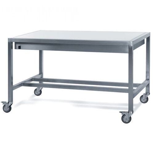 Arbeitstisch - ER-120 series - ERYIGIT Medical Devices  - rechteckig / auf Rollen / Edelstahl