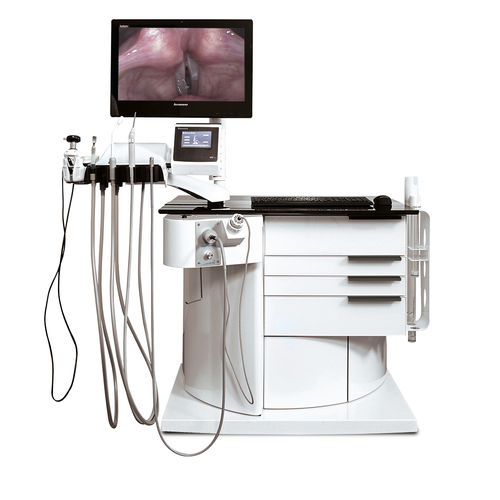 HNO-Arbeitsstation - Euroclinic MediCare Solutions - mit Regal / kompakt / Edelstahl
