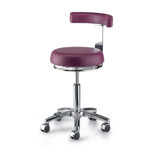Dentalhocker - Onyx - Euronda - höhenverstellbar / auf Rollen / T-förmig