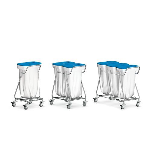 Abfall-Sackhalterwagen - 9CB0231 - Favero Health Projects - 2 Säcke / 1 Sack / 3 Säcke