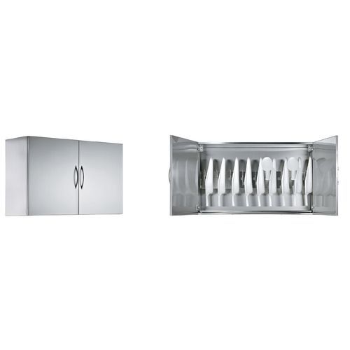 Schrank für Bettpfannen - 9AW0200 - Favero Health Projects - für Krankenhaus / wandmontiert / Edelstahl