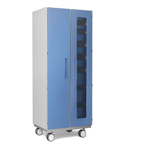 Transfer-Schrank - PRAXIS EVOLUTION_AL XVB - Favero Health Projects - mit Schwingtür / mit Behältern / mit 2 Türen