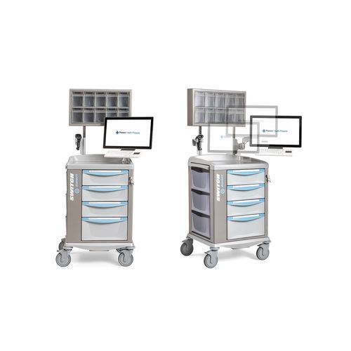 Medizinisch Computerwagen - SWITCH SMART - Favero Health Projects - mit Schublade