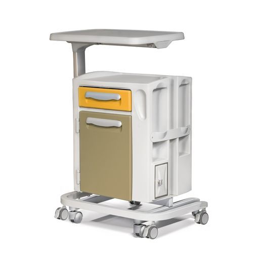 Nachttisch auf Rollen - ROTOMOULDING MDF - Favero Health Projects - mit Schubladen