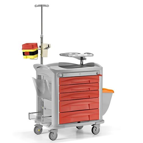 Medizinischer Wagen - Favero Health Projects - Notfall / für Instrumente / für medizinische Geräte
