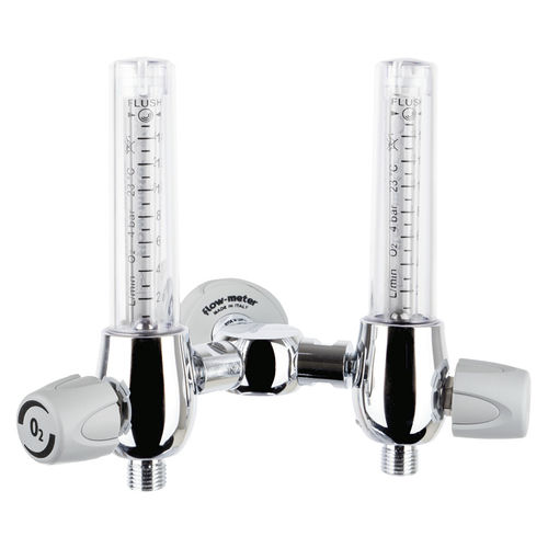 Schwebekörper-Durchflussmesser - Qmed® twin - Flow-Meter - doppelt / Sauerstoff / für Krankenhaus