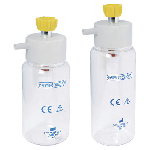 Absaugbehälter für Körperflüssigkeiten - MAK/300 - Flow-Meter - aus Polycarbonat / autoklavierbar