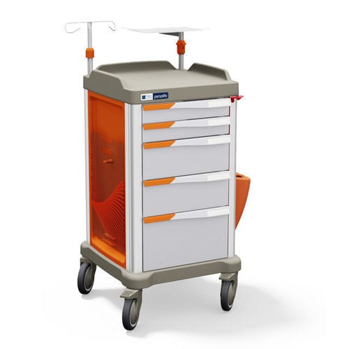 Medizinischer Wagen - #PLT43C5 - Francehopital - für Kliniken / Notfall / für Defibrillator