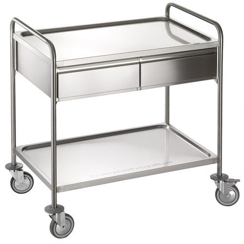 Mehrzweckwagen - CS962-2CP - Francehopital - Service / Edelstahl / 2 Schubladen