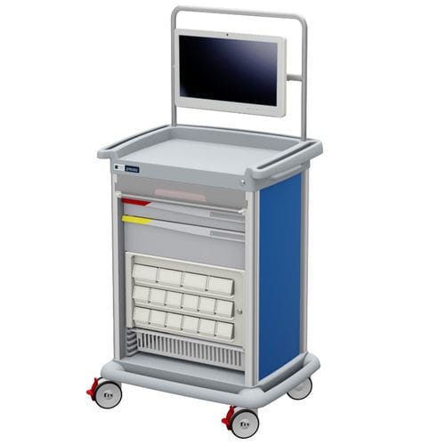 Medizinisch Computerwagen - #PRE9XAEB-S - Francehopital - zur Medikamentenausgabe / Zubehör