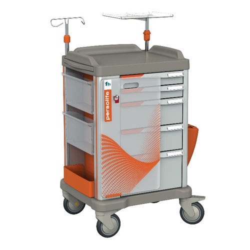 Notfallwagen - Persolife 400 medium - Francehopital - für Defibrillator / für Katheter / für Transport
