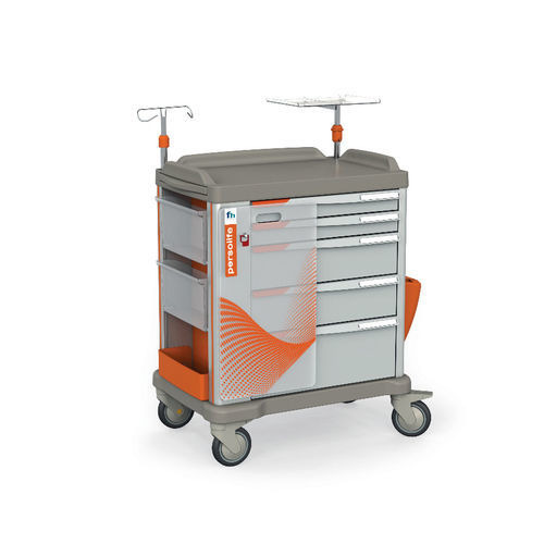 Notfallwagen - Persolife 600 large - Francehopital - für Defibrillator / für Absauganlagen / für Katheter