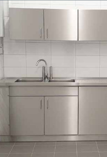 Arbeitsfläche mit Waschbecken - 81580 - Funeralia - Edelstahl