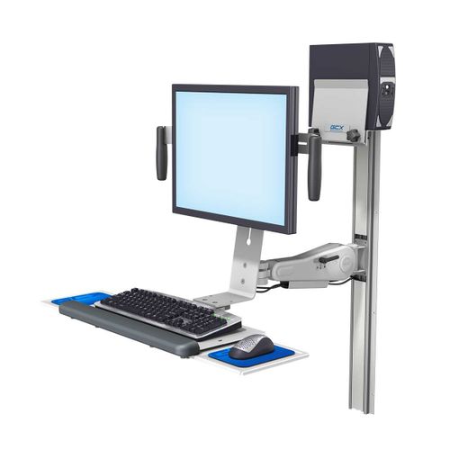 Höhenverstellbarer Tragarm - LVHN - VHM - GCX Corporation - für Monitor / für medizinische Zwecke / wandmontiert