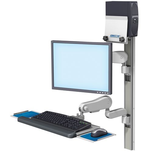 Zusammenklappbarer Tragarm - M - GCX Corporation - für Monitor / für medizinische Zwecke / wandmontiert