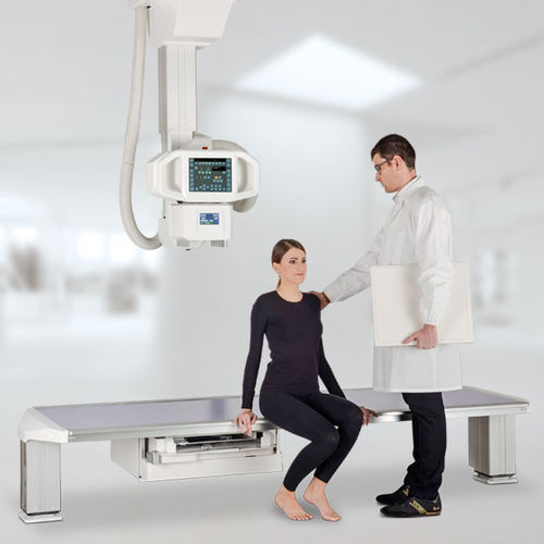 Digitales Röntgensystem - Kalos Evolution - General Medical Merate - für multifunktionale Röntgenaufnahmen / mit bodenstehendem Bucky / mit Schwenkarm-Säulen