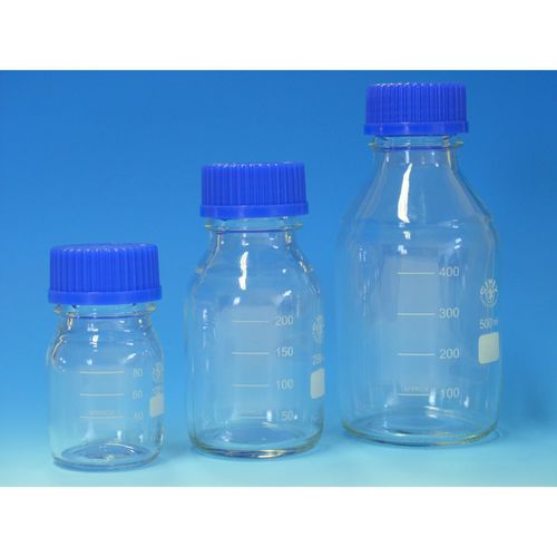 Reagenzienflasche - 41330 series - Glaswarenfabrik Karl Hecht - Borosilikatglas / Mess / mit Stöpsel