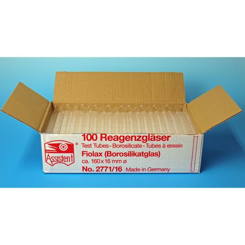 Labor-Reagenzglas - FIOLAX®  - Glaswarenfabrik Karl Hecht - Rundboden / Borosilikatglas