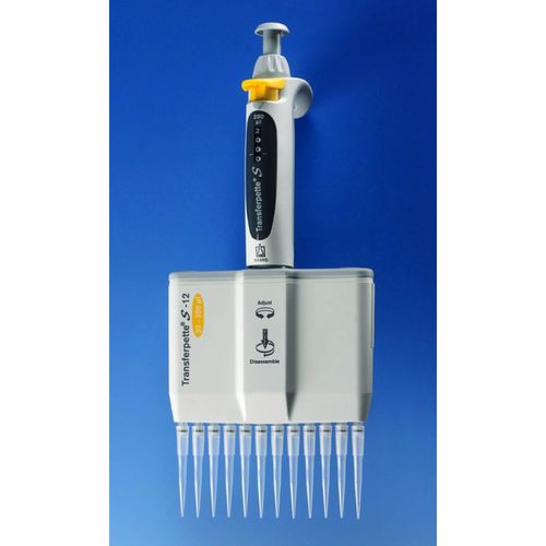 Manuelle Mikropipette - Transferpette® S-12 - Glaswarenfabrik Karl Hecht - Kolben / 12 Kanäle / variables Volumen