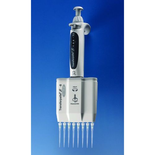 Manuelle Mikropipette - Transferpette® S-8 - Glaswarenfabrik Karl Hecht - Kolben / 8 Kanäle / variables Volumen