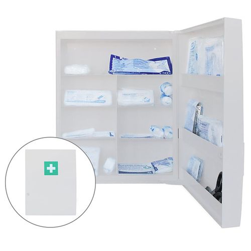 Erste-Hilfe-Schrank - 418.035.09000 - GRAMM medical  - wandmontiert / für Krankenhaus / mit Regal