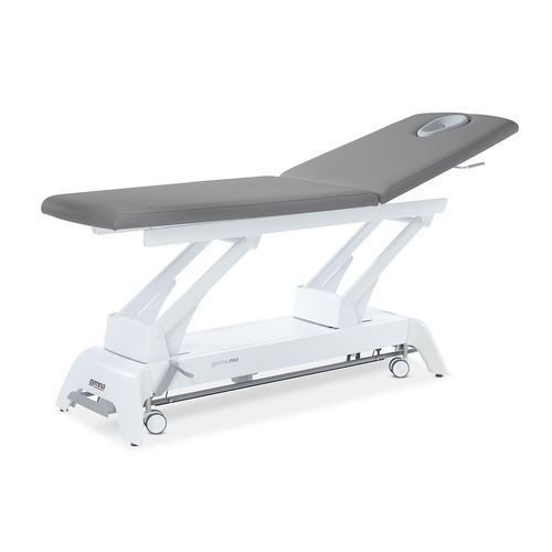 Elektrische Massageliege - PRO D1 - GymnaUniphy - auf Rollen / mit höhenverstellbarer Rückenlehne / zweiteilig