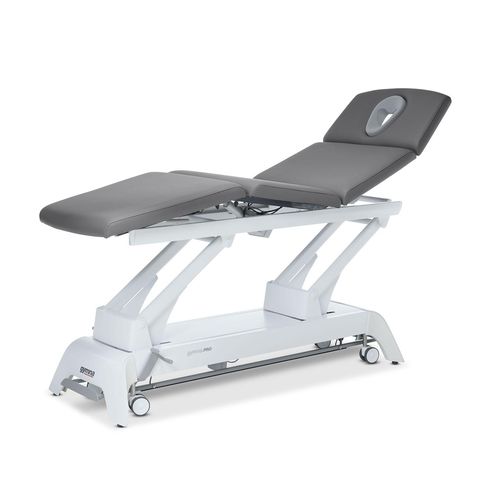 Elektrische Massageliege - PRO Q4 - GymnaUniphy - auf Rollen / mit höhenverstellbarer Rückenlehne / vierteilig