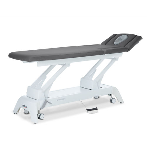Elektrische Massageliege - PRO D6 - GymnaUniphy - auf Rollen / mit höhenverstellbarer Rückenlehne / mit Armstütze