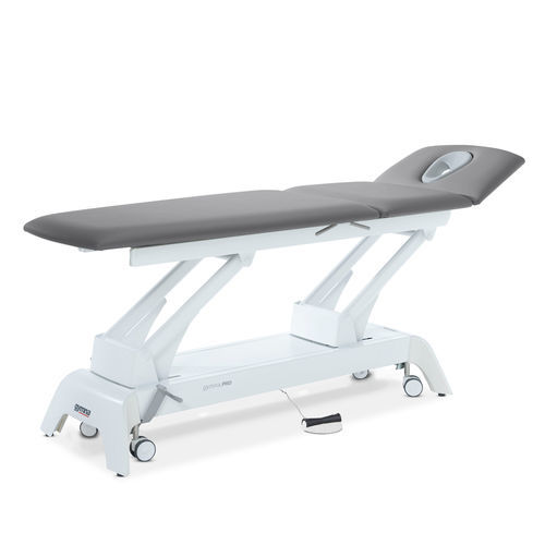 Elektrische Massageliege - PRO T3 - GymnaUniphy - auf Rollen / mit höhenverstellbarer Rückenlehne / dreiteilig