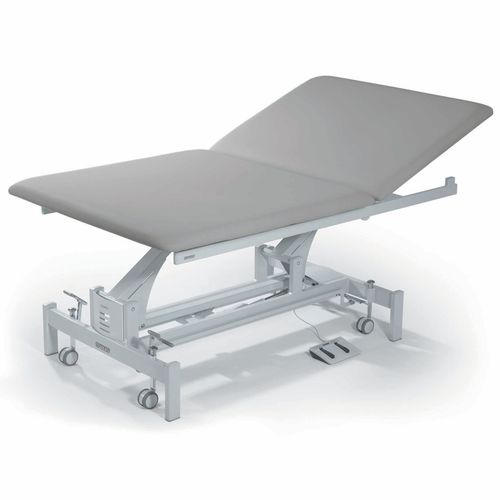 Elektrische Bobathliege - GO - GymnaUniphy - auf Rollen / mit höhenverstellbarer Rückenlehne / zweiteilig