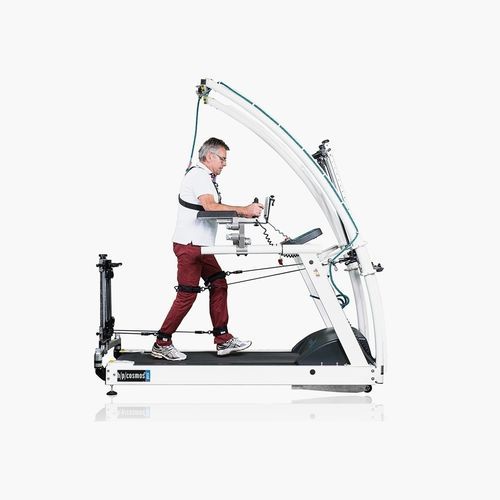 Laufband mit Geländer - pluto® med - h/p/cosmos sports & medical - mit Gurtsystem / Unterarmgehstütze