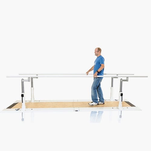 Höhenverstellbarer Parallelgehbarren für Rehabilitation - parawalk® - h/p/cosmos sports & medical - mit festem Sockel