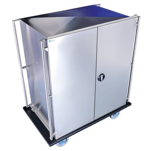 Wagen für sterile Materialien - RGEE6FB - Hammerlit - für Transport / Edelstahl / mit Schwingtür