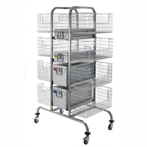 Medizinischer Wagen - CHKW8 - Hammerlit - für Sterilisationskörbe / für Transport / Edelstahl