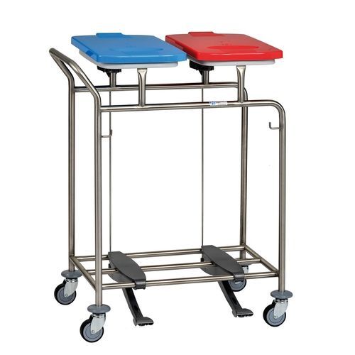Sackhalterwagen für dreckige Wäsche - W295L - Hammerlit - Wäscherei / mit Fußbedienung / mit Griff