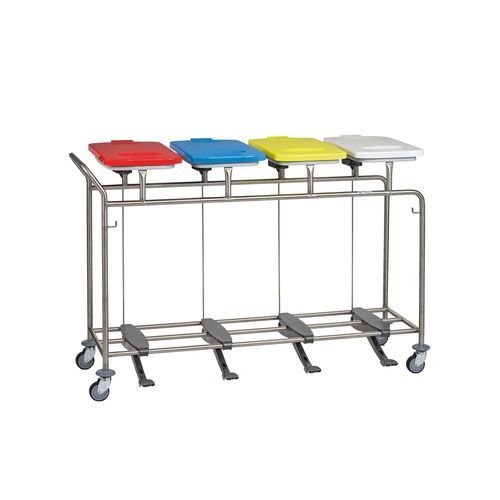 Sackhalterwagen für dreckige Wäsche - W495L - Hammerlit - Wäscherei / mit Fußbedienung / mit Griff