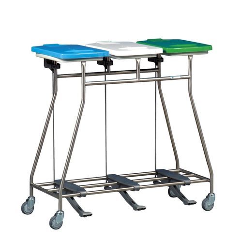 Wäschewagen für dreckige Wäsche - Wäschesammler - Hammerlit - Wäscherei / mit Fußbedienung / 4 Säcke