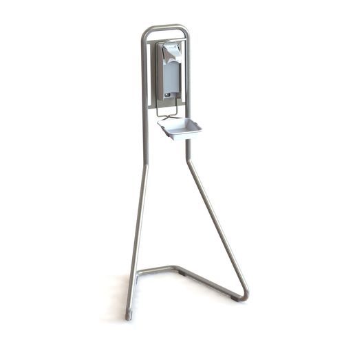 Wandmontierte Hygienestation - HMW 1 - Hammerlit - mit Desinfektionsgelhalter
