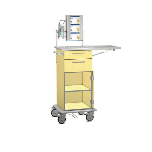 Medizinischer Wagen - Modell 8 - Hammerlit - Mehrzweck / 2 Schubladen / mit Flügeltür