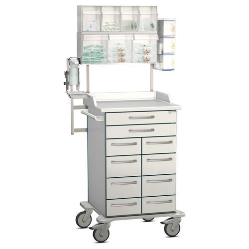 Wagen für Anästhesie - Modell 14 - Hammerlit - Geräte / 1 Schublade / 9 Schubladen