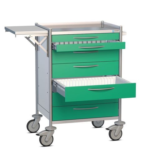 Wagen für sterile Materialien - PMEF6412 - Hammerlit - medizinisch / für Transport / Edelstahl