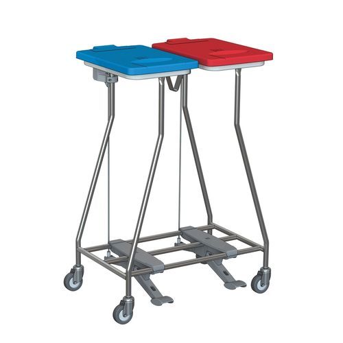 Sackhalterwagen für dreckige Wäsche - W265LT - Hammerlit - Wäscherei / mit Fußbedienung / 2 Säcke