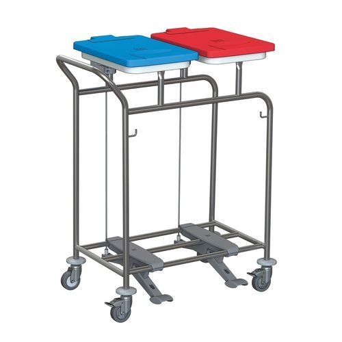 Sackhalterwagen für dreckige Wäsche - W295LTD - Hammerlit - Wäscherei / mit Fußbedienung / mit Griff