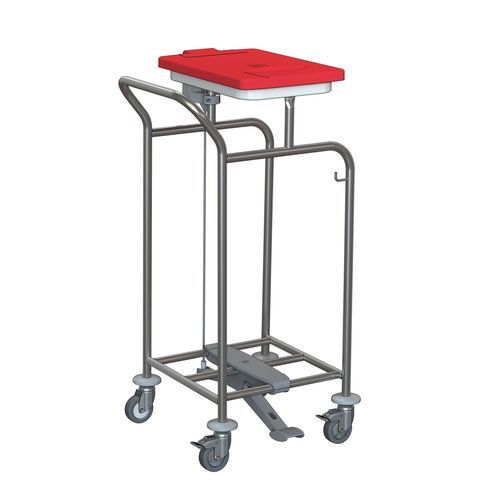 Sackhalterwagen für dreckige Wäsche - W195LT - Hammerlit - Wäscherei / mit Fußbedienung / mit Griff